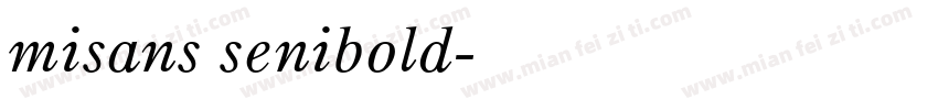 misans senibold字体转换